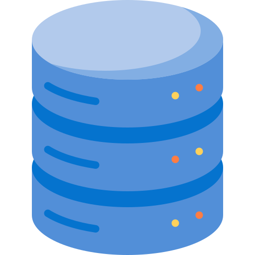 Logo azul de banco de dados