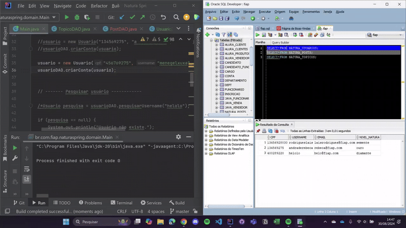 GIF showing the Natura Spring app